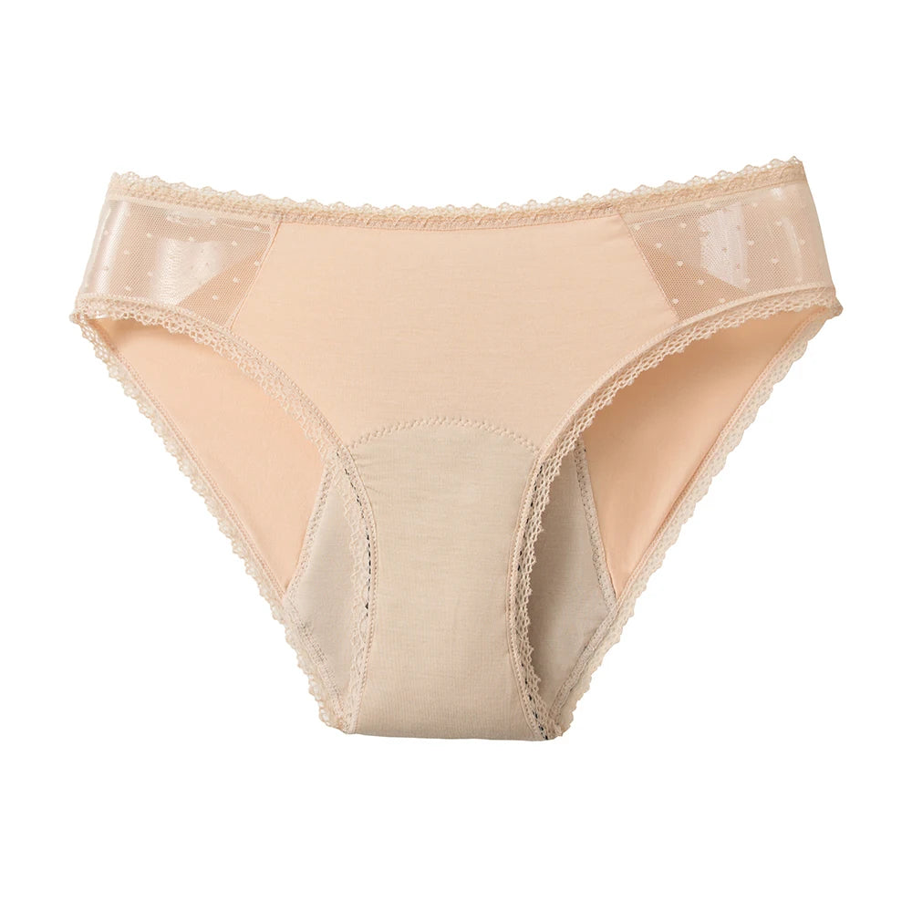1Pcs Menstrual Briefs For Women Period Cycle Underwear Viscose Bamboo Cotton Panties 4-Layer Absorbent Leakproof Lady Lingerie
