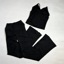 Yoga Twist V Crossover  Set High Waist Seamless Top Vision Flares Bootcut Leggings No Front Seam Flare Pants  Pilates Workout