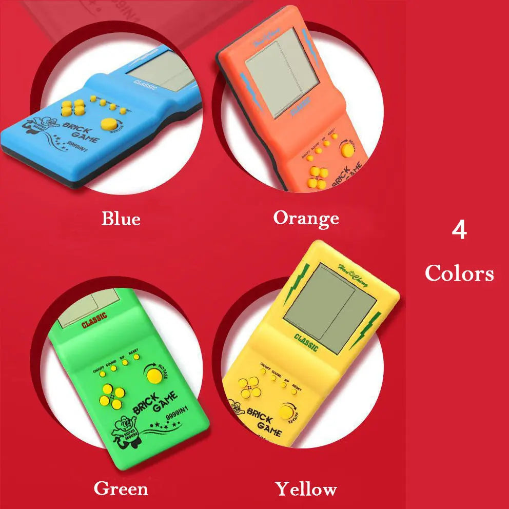 Rechargeable Portable Pocket Game Console Type-C Charge Retro Handheld Game Player with Switch for Tetris Machine Puzzle Toys