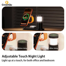 5-in-1 Multi-functional Wireless Charger Magnetic Qi2 25W Fast Charging Station With Night Light for iPhone 17 16  Watch Airpods