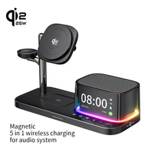 Qi2.2 25W 5 in 1 Magnetic Wireless Charger Stand Bluetooth Speaker Fast Charging For iPhone Multi Device Compatibilityz