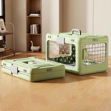 Pet supplies Portable pet air bag folding Dog suitcase out car carrying large capacity cat checked transparent box