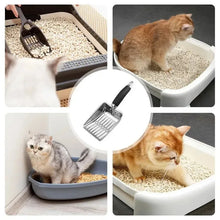 Pelle à litière pour chat avec long manche en métal, outil de nettoyage pour excréments d'animaux, accessoires pour animaux de compagnie