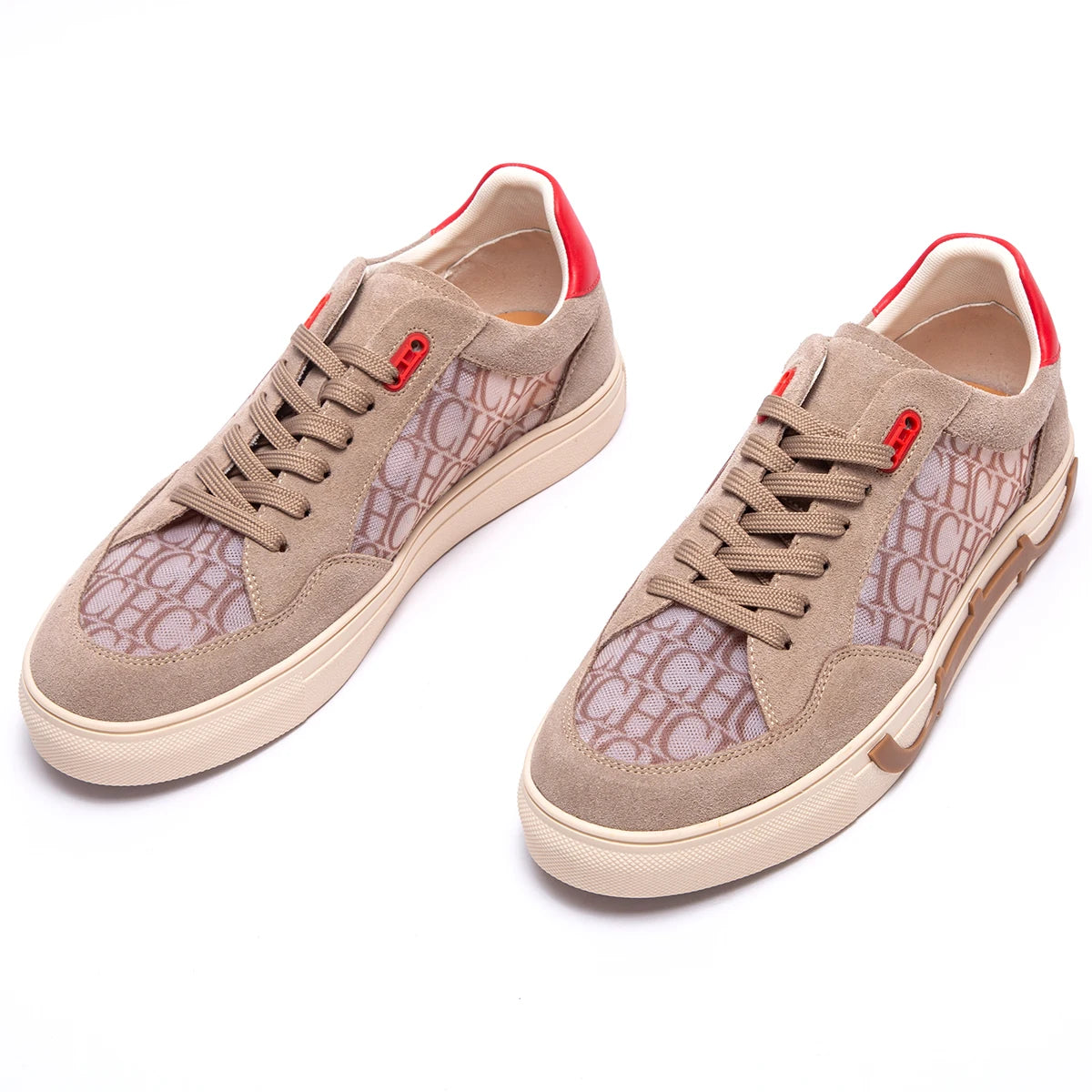 Men's Walking Shoes Spring/Summer 2026 Mesh Men's Vulcanized Shoes Flat Bottom Lace