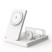 5-in-1 Fast Wireless Charger Station For MagSafe Type C USB Output for iPhone Apple Watch AirPods Light Control Foldable Desk