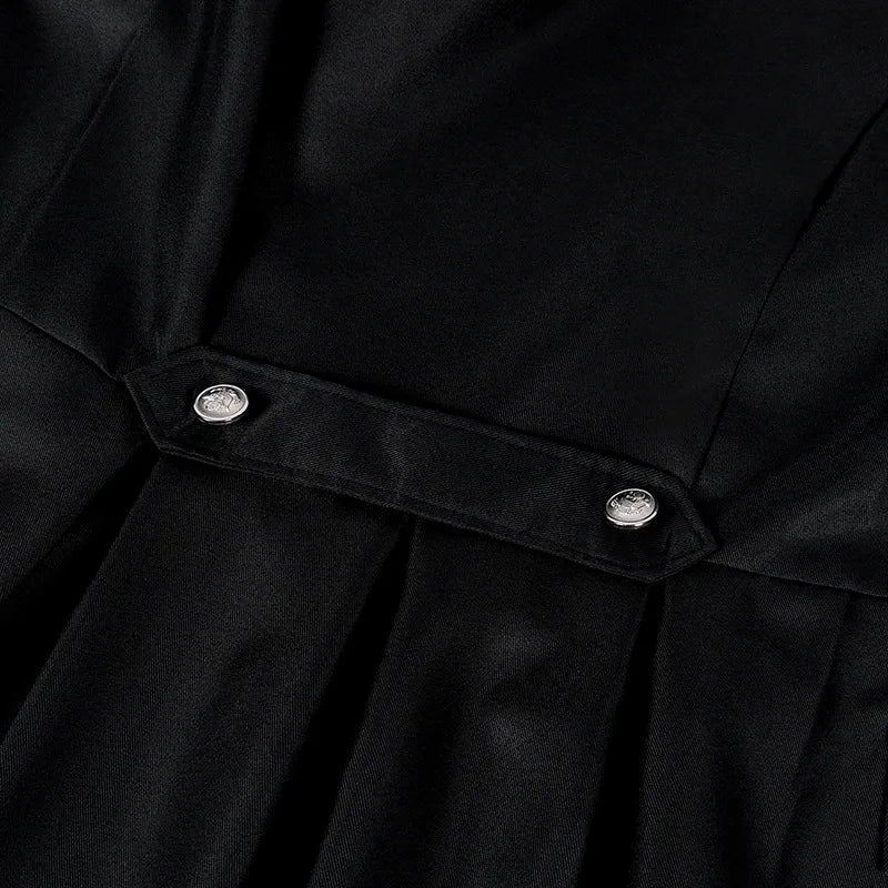 S-5XL Plus Size Men Gothic Trench Medieval Steampunk Retro Style Long Jackets Double-breasted Solid Men's Vintage Long Jackets