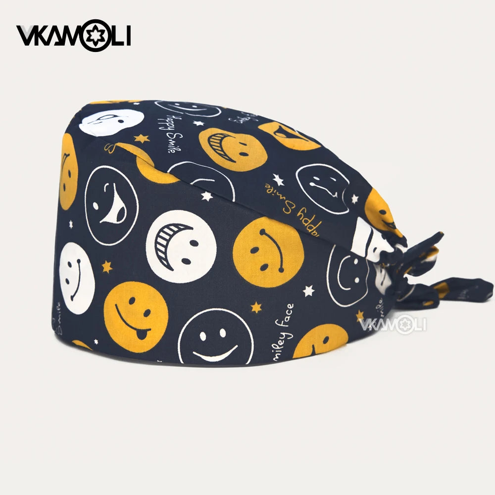 Cartoon Dinosaur series printed hospital surgical cap Reusable Hats  Protection Anti-dust Caps Breathable Caps Cover