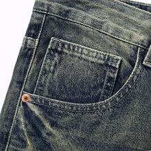 Y2K Distressed Skinny Jeans for Men Ripped Vintage High-Waisted Hip-Hop Streetwear Style