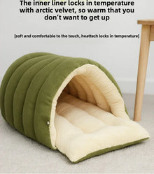 Cat Nest Four Seasons Universal Removable and Closed Cat Bed Winter Dog Nest Warm Sleeping Bag with Thick Velvet Pet Supplies