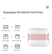Portable Electric Heating Lunch Box Multi-Functional Reservation Electric Bento Box for Office Workers And Students