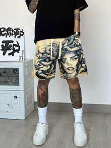 2026 Summer New Men's Shorts with 3D Trendy Brand Pattern Printing Fashionable Street Style Comfortable Lightweight Soft