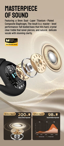 Monster Passive Noise Canceling Sleep Earphone Bluetooth 6.0 Sleep Earbuds for Side Sleepers Hifi Stereo TWS Wireless Headphone