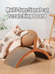 ARTLION Cat Scratching Ball, Cat Scratching Board, Cat Toy Ball, Cat Toy with Ball, Suitable for Cats and Dogs, Dog Toy