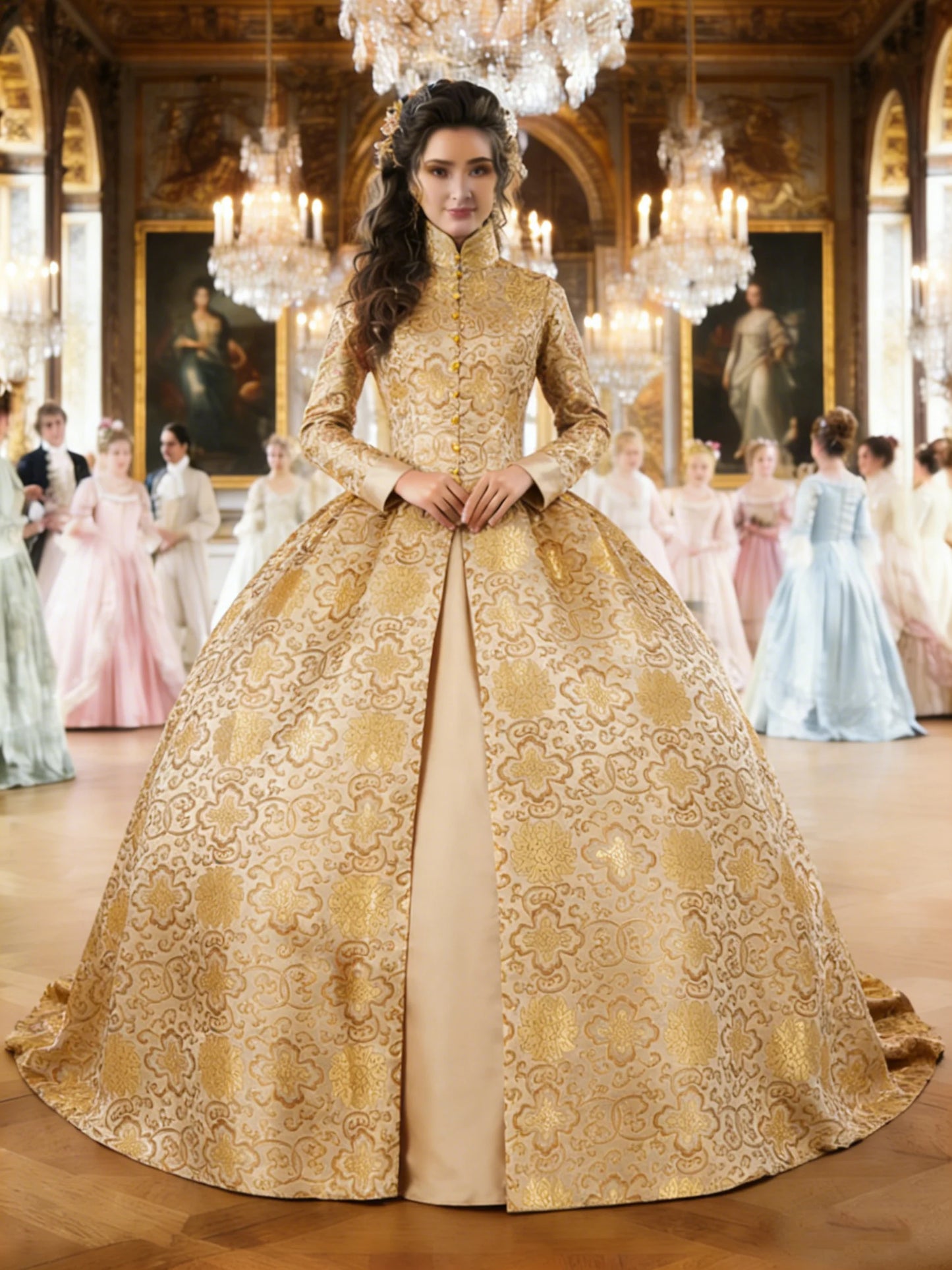 18th Century Women Marie Antoinette Dresses Long Victorian Rococo Gowns Historical Theater Clothing