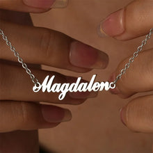 Custom Different Font Name Pendant Necklace for Woman Girls Stainless Steel Nameplate Personalized Choker Necklaces Jewelry Gift