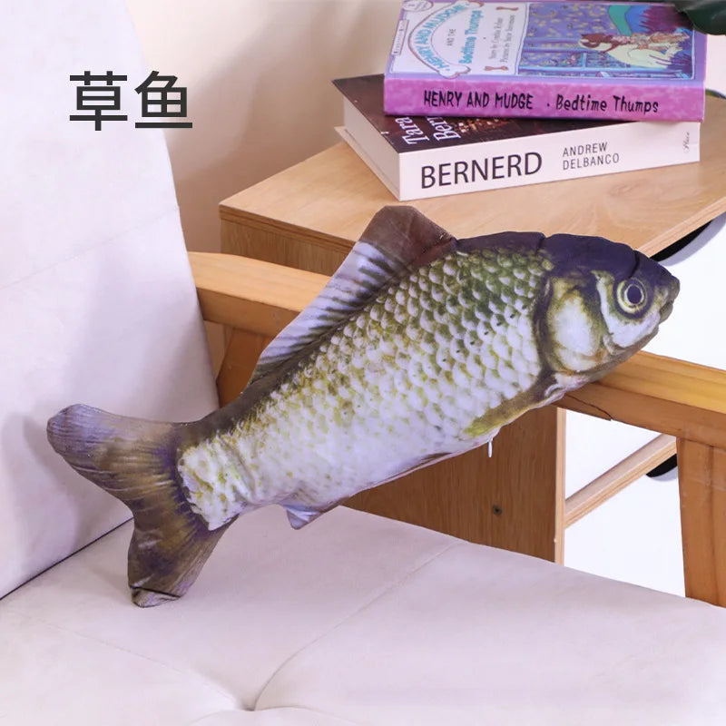 Cat Toy Training Entertainment Fish Plush Stuffed Pillow 20Cm Simulation Fish Cat Toy Fish Interactive Pet Chew Toy Pet Supplies