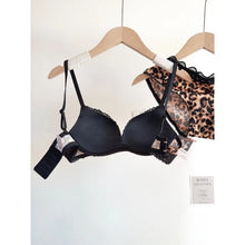 Sexy Leopard Print Lingerie Set Women Wireless Invisible Push Up Small Breasts,adjustable A To C Cup,sheer Lace Pure Design, S-X