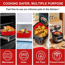 22cm Silicone Air Fryers Oven Baking Tray Pizza Fried Chicken Airfryer Silicone Basket Reusable Airfryer Pan Liner Accessories