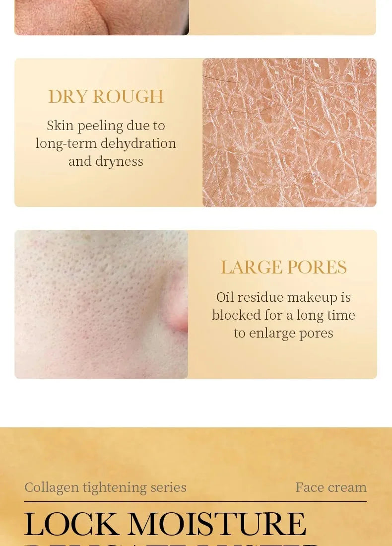SADOER Collagen Firming Face Cream Skincare Moisturizing Hydrating Beauty Face Creams Faical Cream Beauty Face Skin Care Product