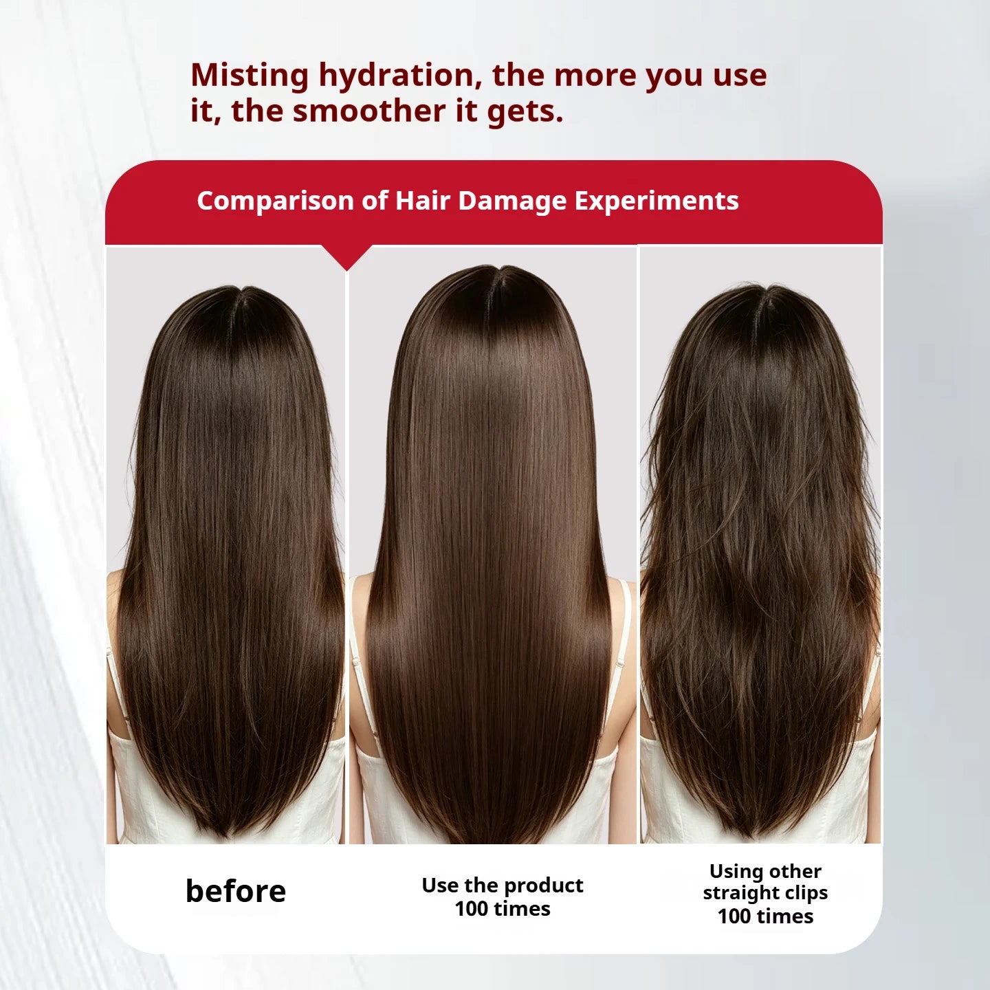 Steam Hair Straightener, Steam Sesh, Steam Reduces Damage, Nourishes Hair & Expedites Straightening, Flat Iron with Press Smooth