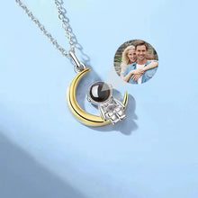 Personalized Photo Projection Necklace Custom Picture Astronaut Star Moon Necklace Customized Birthday Memorial Gifts for Women