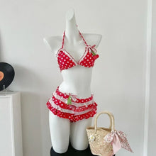 2026 Y2K Lace Up Vintage Bikini Set For Women Beachwear