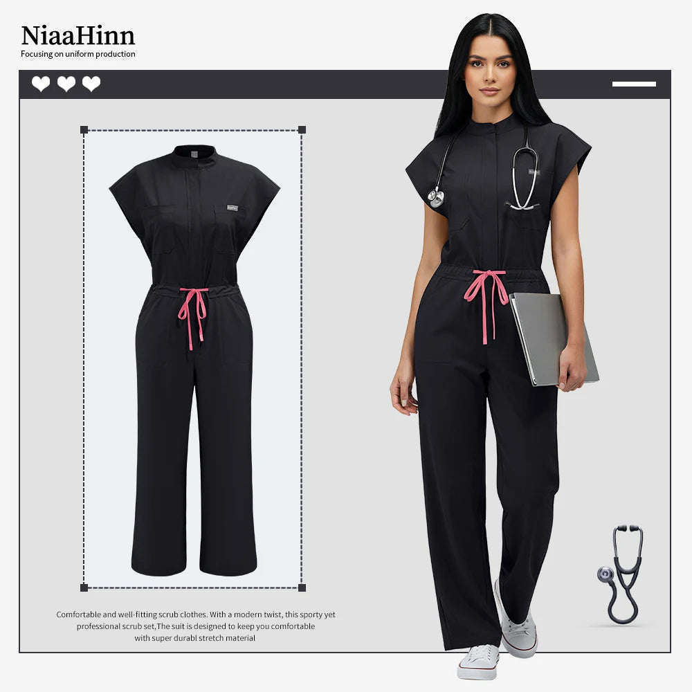 High Quality One-Piece Jumpsuits Surgery Gowns Nurses Accessories Pet Grooming Spa Work Uniforms Dental Hospital Doctor Clothing