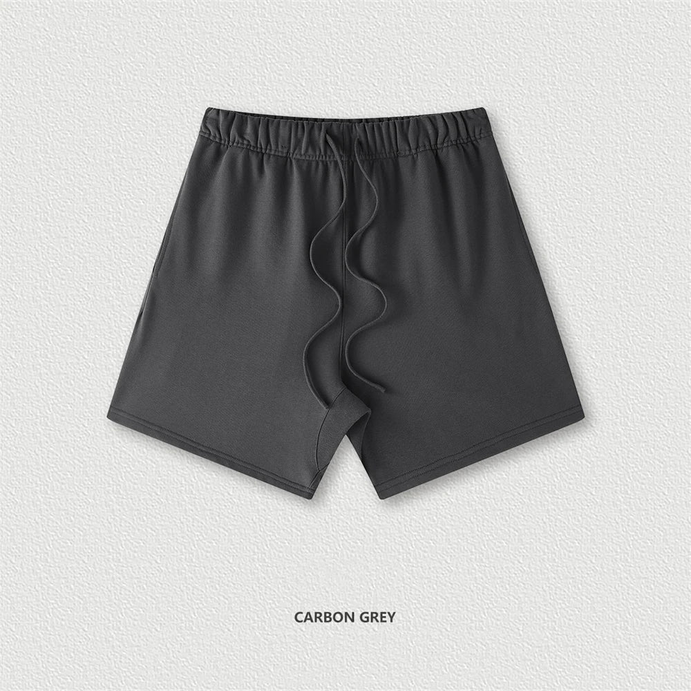 ZODF 2025 Summer Men Heavy Weight 425gsm Cotton Shorts Unisex Women Loose High Street Comfortable Solid Pants Streetwears HY0495