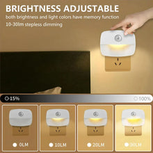 Veilleuse LED à détecteur de mouvement intelligent, prise EU/US, lampe murale 220V pour couloir, escalier, cuisine, chambre à coucher