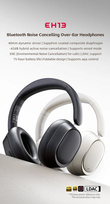 FiiO EH13 Hybrid ANC Bluetooth Over-Ear Headphone Wireless Noise Cancelling Headphones