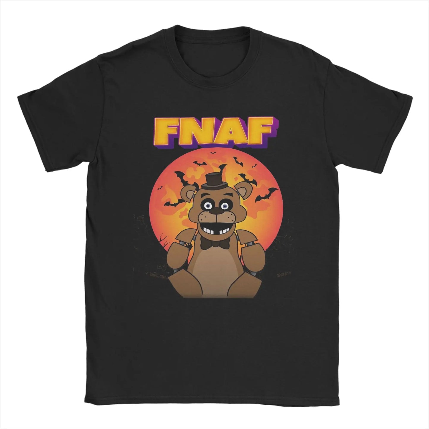 Men's T-Shirt FNAF At Freddys Amazing Cotton Tee Shirt Short Sleeve  T Shirts Crewneck Tops Plus Size