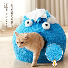 Cozy Enclosed Cat Bed for Winter Warmth Security Indoor Pet House for Cats and Small Dogs with Soft Padding 4 Seasons Use