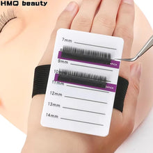 Support pour cils en acrylique, tablette pour extensions de cils avec bande de fixation 7-14 mm/8-15 mm, plaque à main pour maquillage en salon