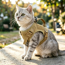 Tactical Cat Harness Vest Escape Proof Adjustable Military Cat Vest With Handle For Outdoor Walking Training