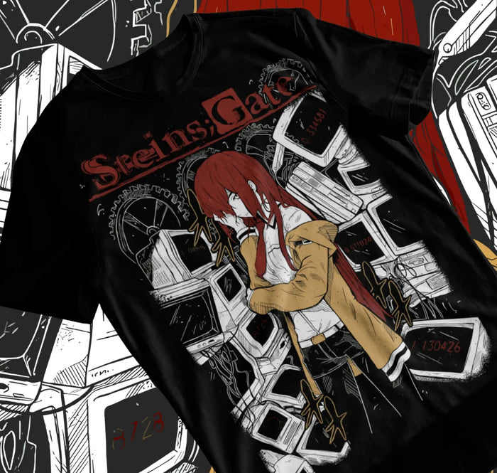Steins Gate T-Shirt Kurisu Makise Girl Kawaii Waifu Anime Shirt Soft Tee