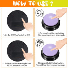 Dog Communication Buttons Voice Recording Button for Pet Training Buzzer 30 Second Record Playback Funny Gift for Talking Pet