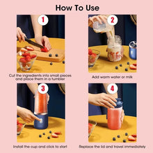 Portable Fruit Juice Blenders Summer Personal Electric Mini Bottle Home USB 6 Blades Juicer Cup Machine For Kitchen