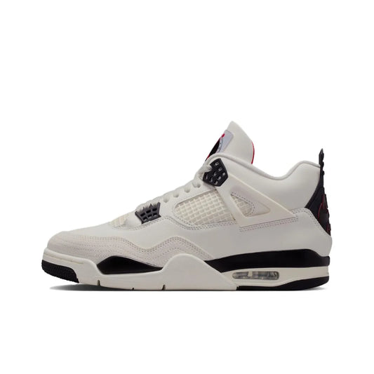 Jordan Air Jordan 4 Support Mid top Vintage Basketball Shoes Men's White Black Red IM4002-100