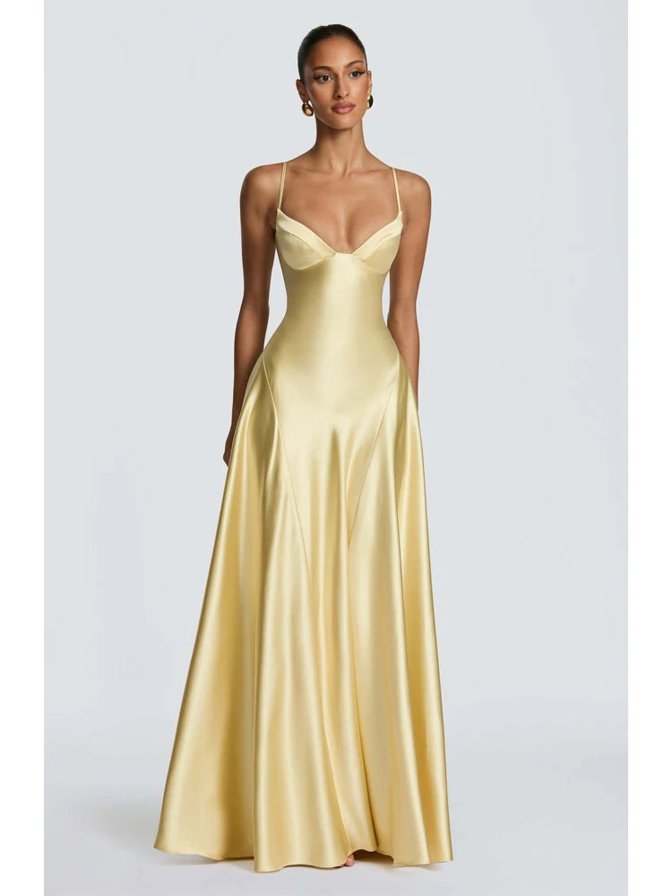 Women Green Ruched Elegant Satin Maxi Dress Mermaid One-shoulder Cutout Slim Fit Flowy Vestido 2026 Lady Summer Evening Vestidos