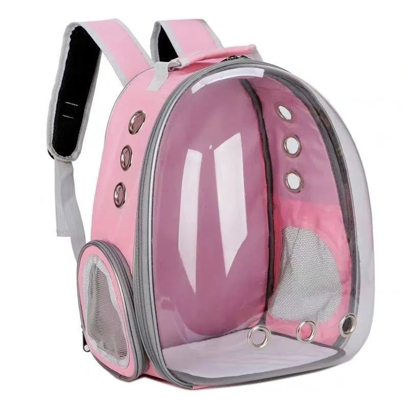 Pet carrying bag space  Space capsule dual-shoulder backpack  Breathable transparent backpack  Cat and dog transportation bag