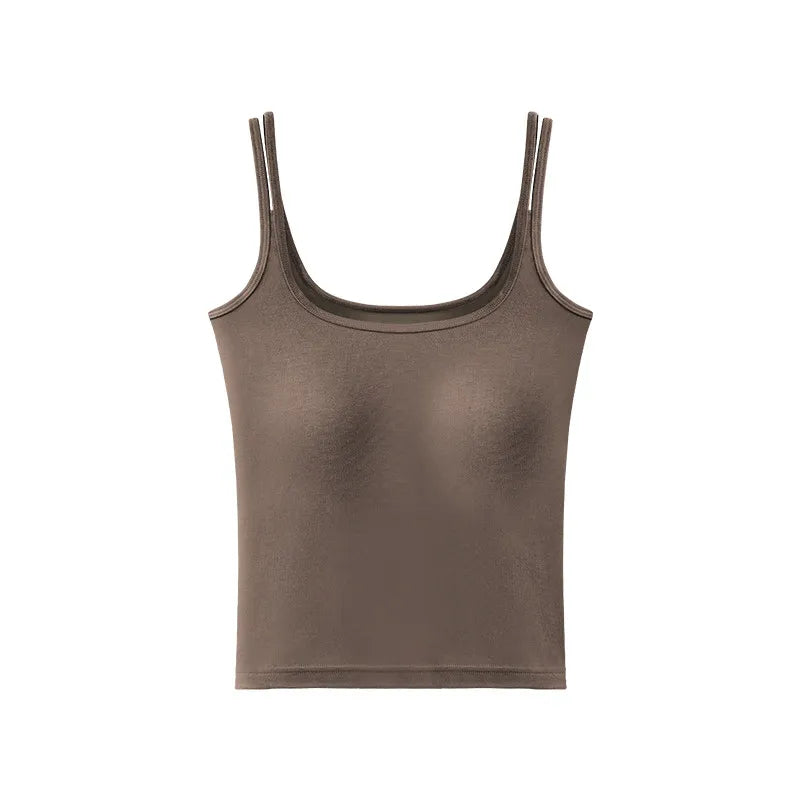 Womens Camisole With Built In Bra Tank Top For Layering