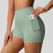 Women Sports Short With PocketedYoga Legging Shorts Squat Proof High Waist Fitness Tight Shorts Quick Drying Cycling Workout Gym