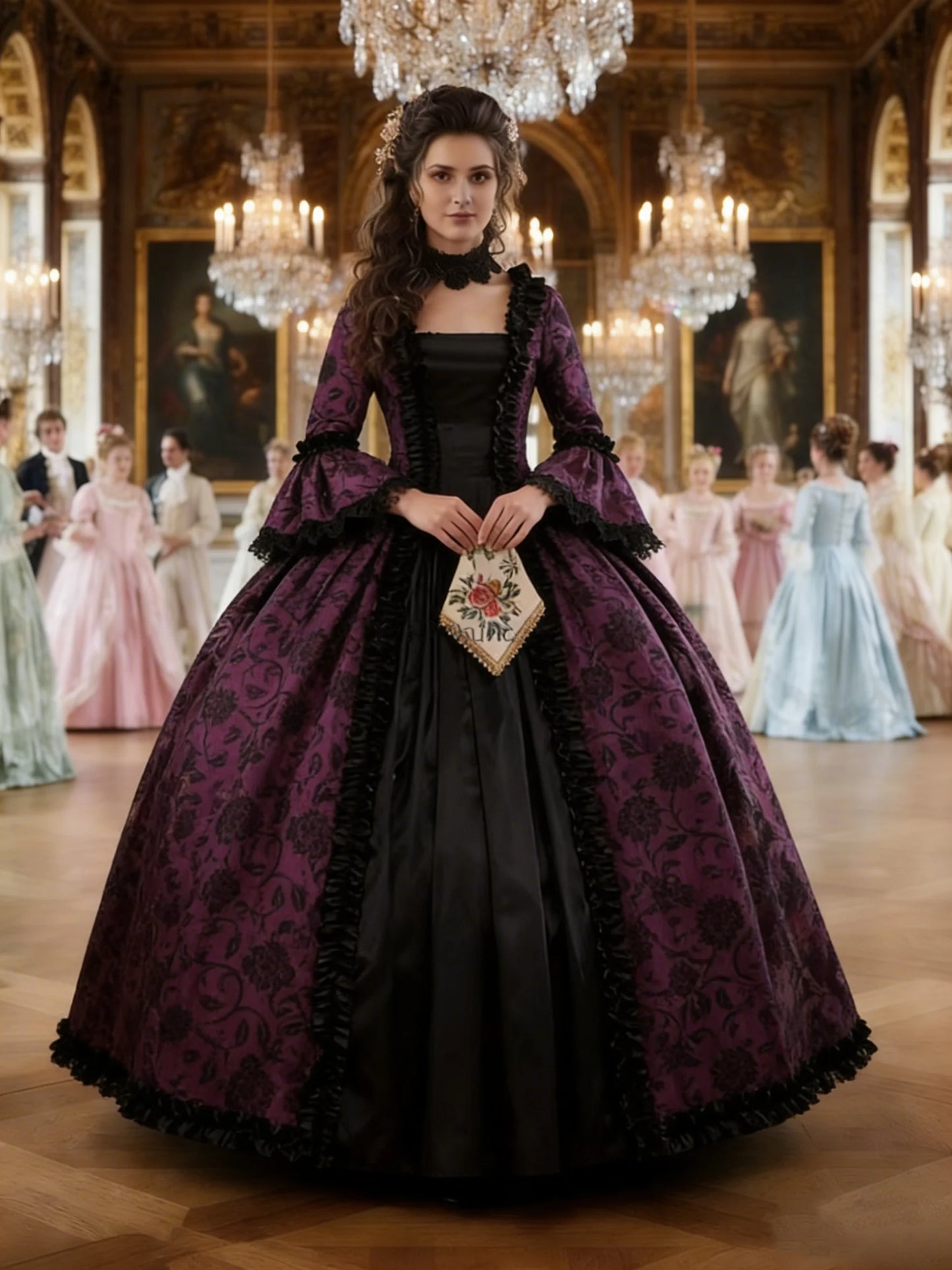 18th Century Women Marie Antoinette Dresses Long Victorian Rococo Gowns Historical Theater Clothing