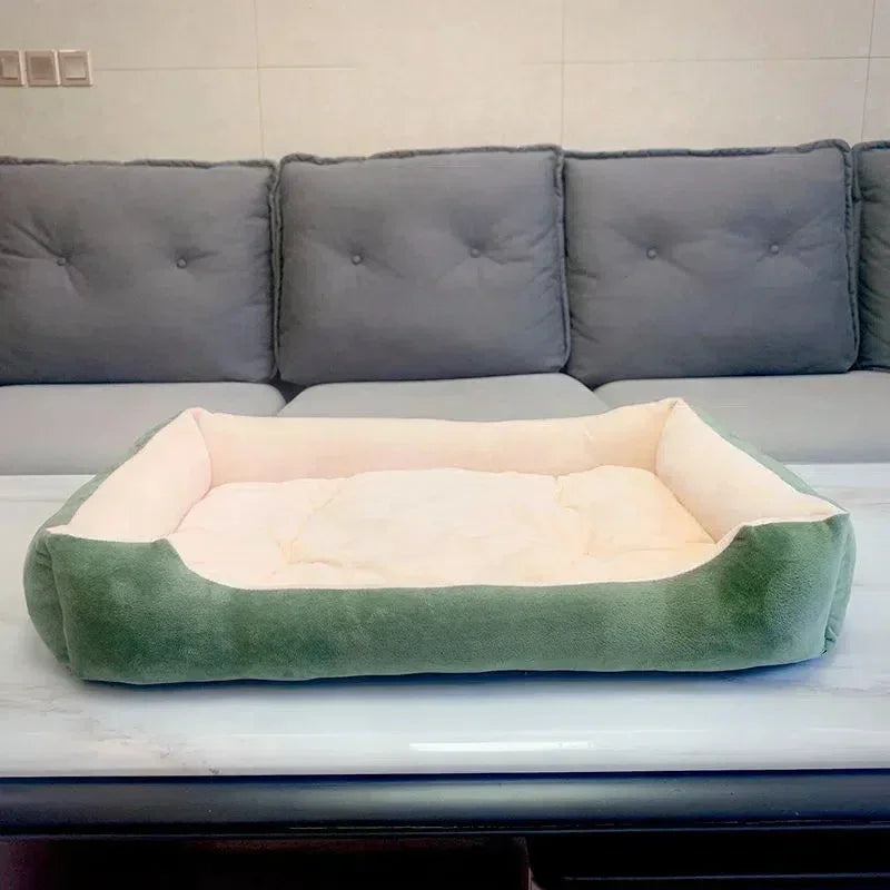 Large Plush Dog Bed & Cat Mat, Deep Sleeping Warm Soft Cushion, Calming Pet House for Small Dogs, Puppy, Chihuahua