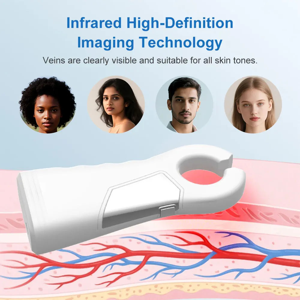 Rechargeable Vein Finder Vein Detector for Nursing for iv Access Skin Compatibility Suitable for Clinics Home Use Vein Locator