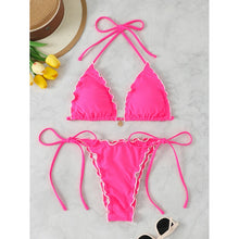 Triangle Bikini Set For Women Lace Up Two Piece Swimwear