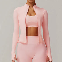 Womens Yoga Long Sleeve Zip Sports Jacket Slim Fit