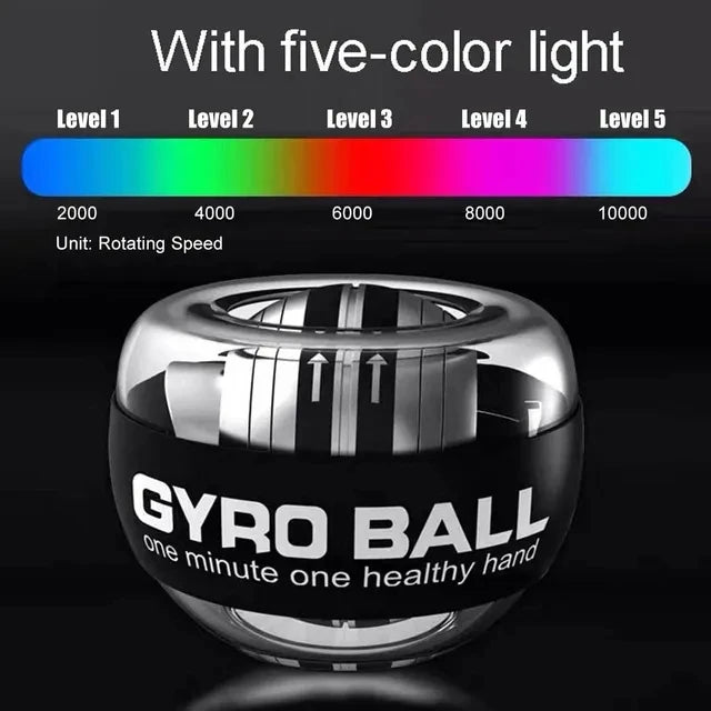 Auto Start Gyro Ball Wrist Ball Power Trainer Ball Strengthener and Forearm Strengthening Exerciser Home Gym Fitness Equipment