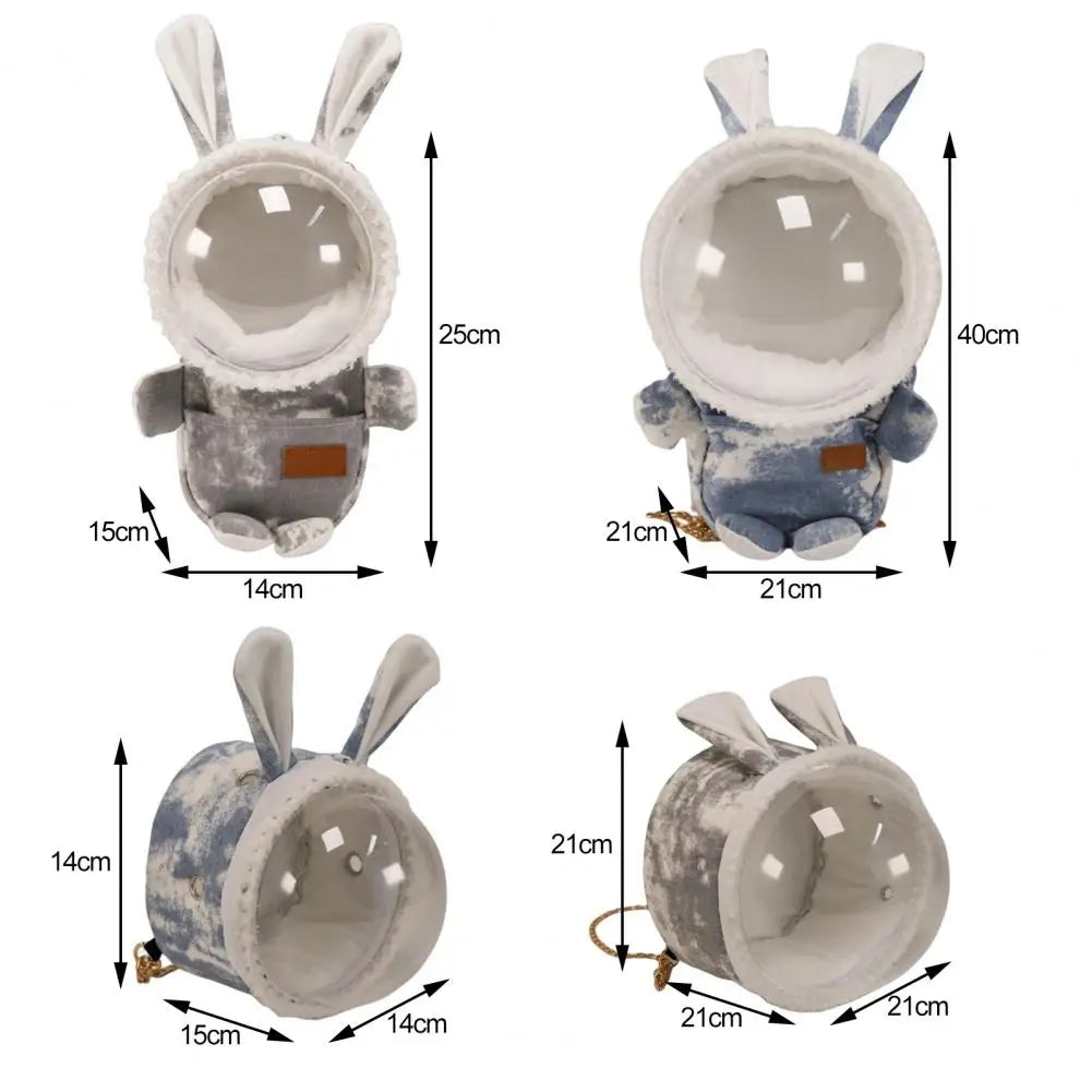 Hamster Carrying Bag Detachable Breathable Convenient Rabbit Ears Decor Small Pet Travel Bag Hamster Carrier Pet Storage