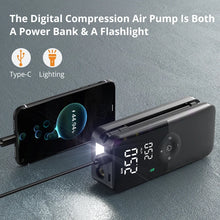 CARSUN Rechargeable Air Pump Tire Inflator Portable Compressor Digital Cordless Car Tyre Inflator For Motocycle Bicycle Balls